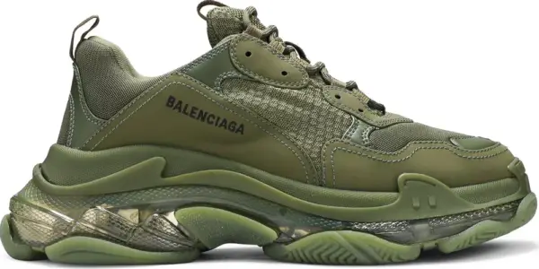 Balenciaga Triple S Sneaker Clear Sole Green - Image 2