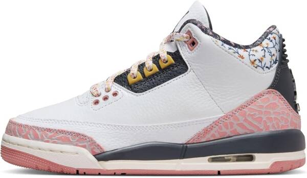 Air Jordan 3 Big Kid’s White Anthracite Red Stardust - Image 2